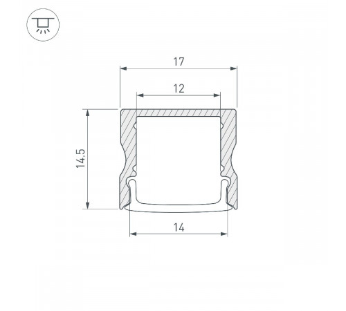 Профиль Arlight ARH-LINE-1715-2000 ANOD GOLD 039988