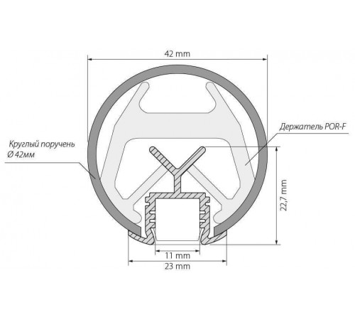 Профиль Arlight KLUS-POR-F-1000 ANOD 019181 Профиль Arlight KLUS-POR-F-1000 ANOD 019181