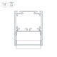 Алюминиевый профиль Arlight SL-LINE-4050-3L-2000 ANOD BLACK 044670