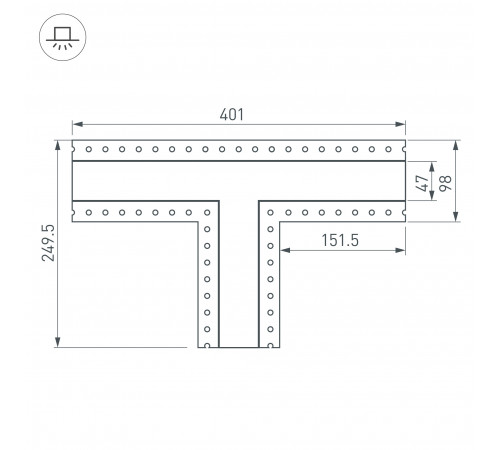 Тройник Arlight SL-LINIA45-FANTOM 030107 Тройник Arlight SL-LINIA45-FANTOM 030107