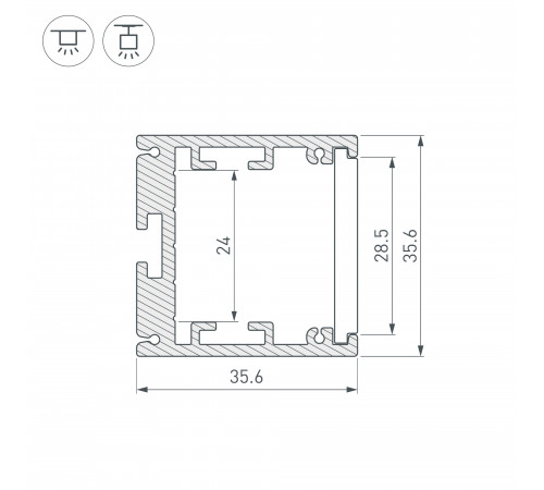 Алюминиевый профиль Arlight SL-ARC-3535-D320-N90 WHITE (260мм, дуга 1 из 4) 039591 Алюминиевый профиль Arlight SL-ARC-3535-D320-N90 WHITE (260мм, дуга 1 из 4) 039591