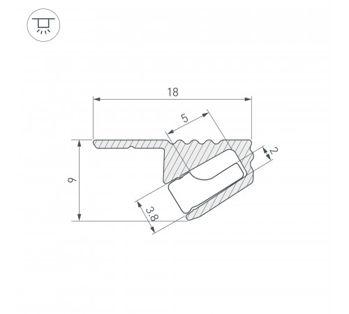 Алюминиевый профиль Arlight SL-MINI-SHELF-H9-2000 ANOD OLIVE GREY 038208 Алюминиевый профиль Arlight SL-MINI-SHELF-H9-2000 ANOD OLIVE GREY 038208