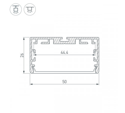 Профиль Arlight PLS-LOCK-W50-SMT-2000 ANOD 033772 Профиль Arlight PLS-LOCK-W50-SMT-2000 ANOD 033772