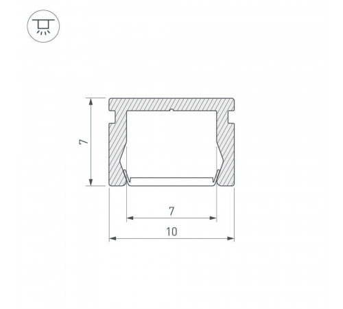 Профиль Arlight PIK-1007-2000 ANOD 023856 Профиль Arlight PIK-1007-2000 ANOD 023856