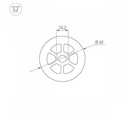 Силиконовый профиль Arlight WPH-FLEX-D40-360deg-S10-5m WHITE 045869