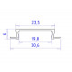 Алюминиевый встраиваемый профиль Ambrella Light Alum Profile GP1100AL