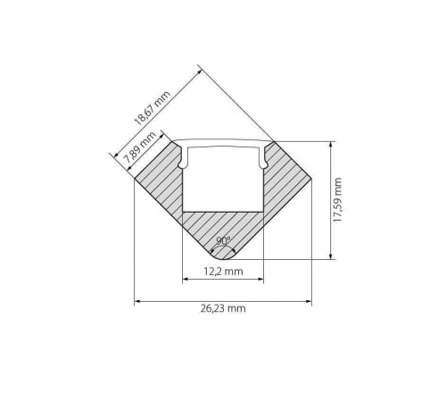 Профиль с экраном Arlight с экраном ALU-D45-2000 ANOD+FROST 018252 Профиль с экраном Arlight с экраном ALU-D45-2000 ANOD+FROST 018252