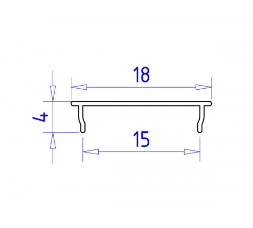 Алюминиевый накладной профиль Ambrella Light Alum Profile GP1600AL