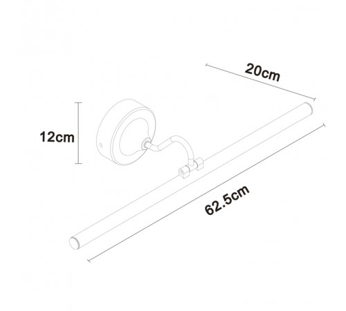 Подсветка для зеркал Arte Lamp Sol A7912AP-1BK Подсветка для зеркал Arte Lamp Sol A7912AP-1BK