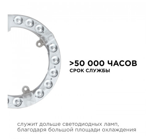 Светодиодный модуль со встроенным драйвером Apeyron 230В 2835 15Вт 1350 лм 6500К 02-57 Светодиодный модуль со встроенным драйвером Apeyron 230В 2835 15Вт 1350 лм 6500К 02-57