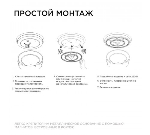 Светодиодный модуль со встроенным драйвером Apeyron 185-265В 72Вт 5400 лм 2700K 02-34 Светодиодный модуль со встроенным драйвером Apeyron 185-265В 72Вт 5400 лм 2700K 02-34