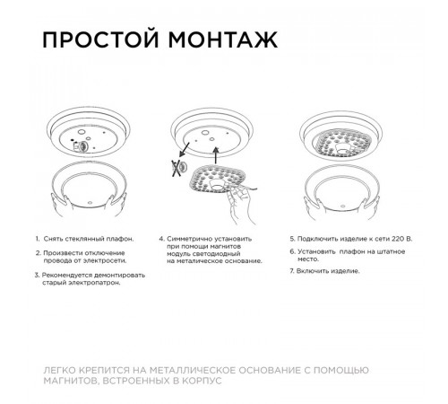 Светодиодный модуль со встроенным драйвером Apeyron 160-250В 24Вт 2100 лм 6500K 02-29 Светодиодный модуль со встроенным драйвером Apeyron 160-250В 24Вт 2100 лм 6500K 02-29