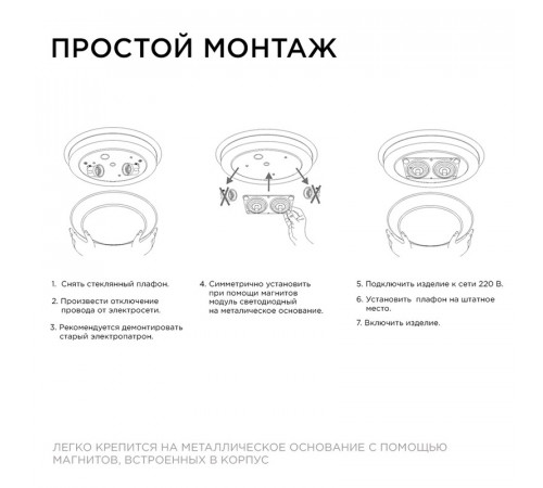 Светодиодная плата Apeyron 220В 2835 24Вт 4000К IP20 02-22 Светодиодная плата Apeyron 220В 2835 24Вт 4000К IP20 02-22