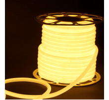 Светодиодный гибкий неон Elektrostandard 220V 9,6W 144Led 2835 IP67 круглый теплый белый, 50 м 4690389167485