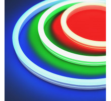 Светодиодная герметичная лента Arlight MOONLIGHT-SIDE-B84-12x24mm 24V RGB (12 W/m, IP68, 5m, wire x2) 042751