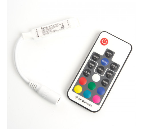 Контроллер RGB мини для светодиодной ленты Feron LD66 48032 Контроллер RGB мини для светодиодной ленты Feron LD66 48032
