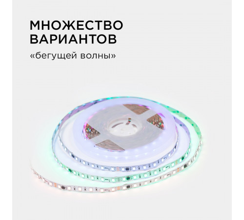 Комплект адресной светодиодной ленты Apeyron 24В 14,4Вт/м smd5050 60д/м IP20 10м RGB (адаптер питания, контроллер) 10-99 Комплект адресной светодиодной ленты Apeyron 24В 14,4Вт/м smd5050 60д/м IP20 10м RGB (адаптер питания, контроллер) 10-99