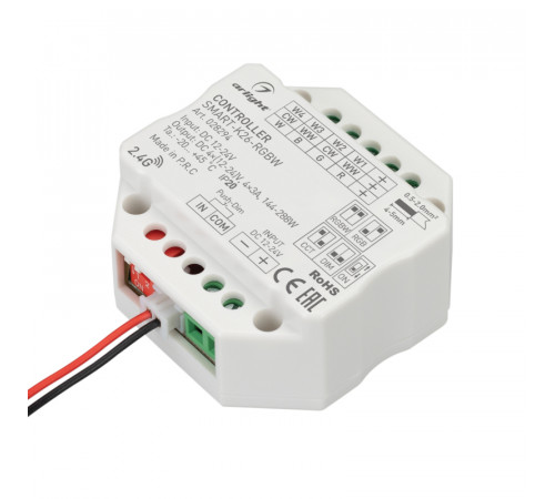 Контроллер Arlight Smart-K26-RGBW (12-24V, 4x3A, 2.4G) 028294 Контроллер Arlight Smart-K26-RGBW (12-24V, 4x3A, 2.4G) 028294