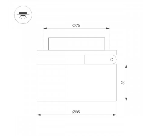 Встраиваемый спот Arlight LGD-POT-BUILT-R85-12W Warm3000 (BK, 100 deg, 230V) 045776 Встраиваемый спот Arlight LGD-POT-BUILT-R85-12W Warm3000 (BK, 100 deg, 230V) 045776