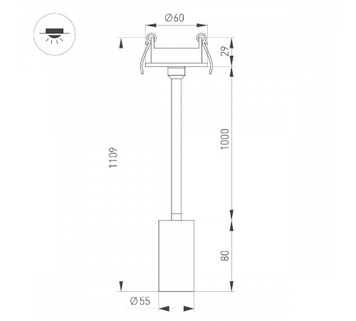Встраиваемый спот Arlight LGD-PERISCOPE-R55-9W Day4000 (BK, 24 deg, 230V) 045194 Встраиваемый спот Arlight LGD-PERISCOPE-R55-9W Day4000 (BK, 24 deg, 230V) 045194