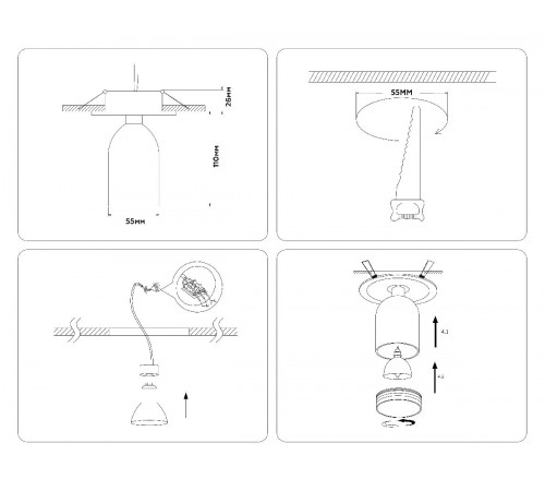 Встраиваемый спот Ambrella Light Move TA1273 Встраиваемый спот Ambrella Light Move TA1273
