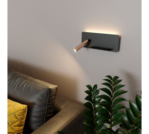 Светодиодный спот Elektrostandard Fant R LED чёрный/золото MRL LED 1113 4690389168390 Светодиодный спот Elektrostandard Fant R LED чёрный/золото MRL LED 1113 4690389168390