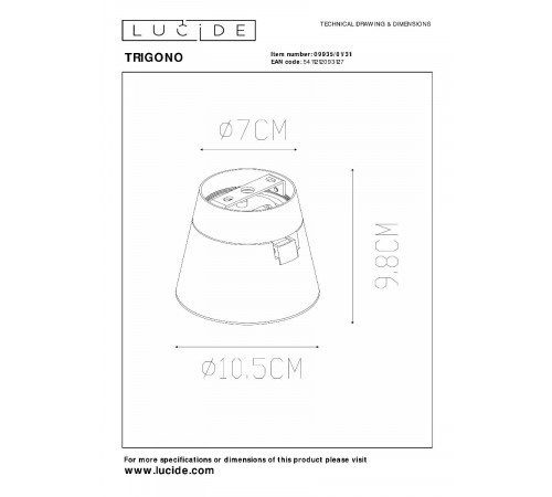 Накладной спот Lucide Trigono 09935/01/31