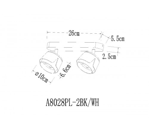 Спот Arte Lamp Amaks A8028PL-2BK Спот Arte Lamp Amaks A8028PL-2BK