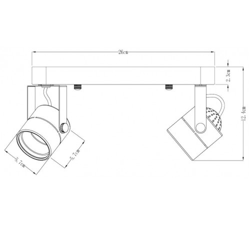 Спот Arte Lamp Lente A1310PL-2BK Спот Arte Lamp Lente A1310PL-2BK