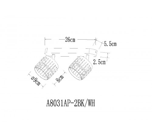 Спот Arte Lamp Atria A8031PL-2BK