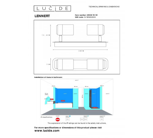 Спот Lucide Lennert 26958/10/30 Спот Lucide Lennert 26958/10/30