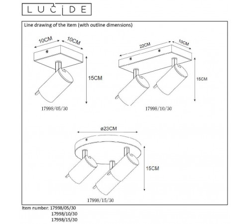 Спот Lucide GRONY 17998/10/30 Спот Lucide GRONY 17998/10/30