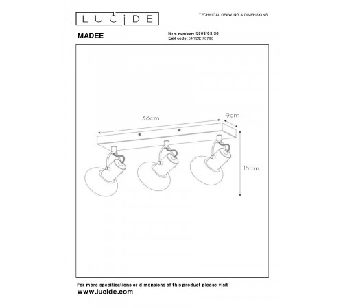 Спот Lucide Madee 17993/03/30 Спот Lucide Madee 17993/03/30