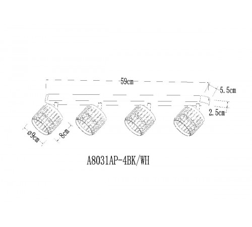 Спот Arte Lamp Atria A8031PL-4BK Спот Arte Lamp Atria A8031PL-4BK