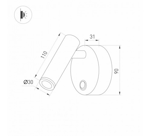 Светодиодный спот Arlight SP-Bed-R90-3W Warm3000 029634 Светодиодный спот Arlight SP-Bed-R90-3W Warm3000 029634