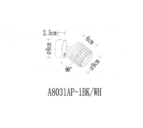 Спот Arte Lamp Atria A8031AP-1BK Спот Arte Lamp Atria A8031AP-1BK