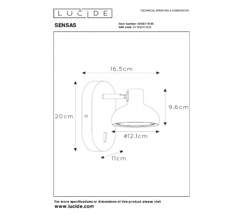 Спот Lucide Sensas 30997/11/30 Спот Lucide Sensas 30997/11/30