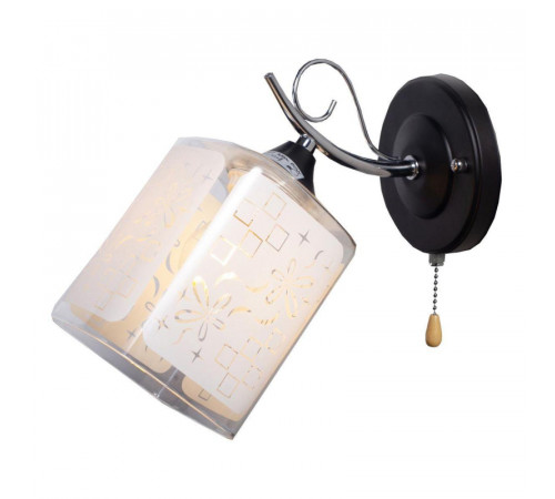 Бра IMEX MD.1087-1-W BK+CH Бра IMEX MD.1087-1-W BK+CH