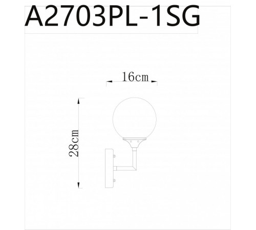 Бра ARTE Lamp A2703AP-1SG Бра ARTE Lamp A2703AP-1SG