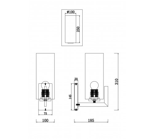 Бра Maytoni Fortano MOD089WL-01BS Бра Maytoni Fortano MOD089WL-01BS