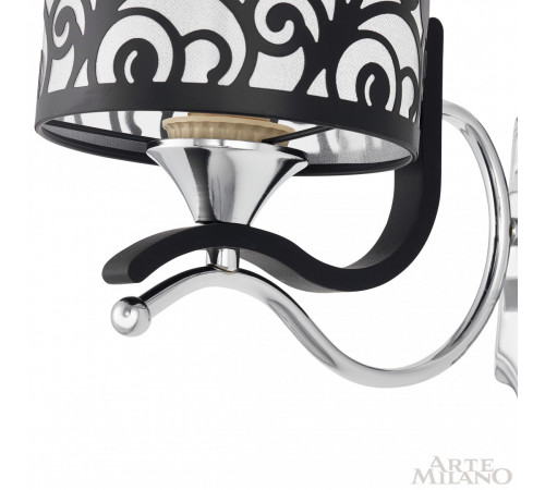 Бра Arte Milano Florentia-4957 304957/1W Bk/Ni Бра Arte Milano Florentia-4957 304957/1W Bk/Ni