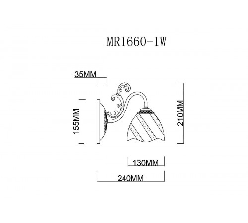 Бра MyFar Nicole MR1660-1W Бра MyFar Nicole MR1660-1W