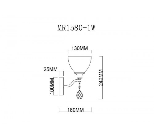 Бра MyFar Mistic MR1580-1W Бра MyFar Mistic MR1580-1W