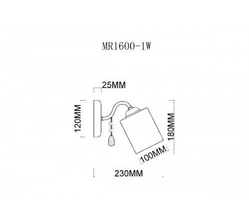 Бра MyFar Patrick MR1600-1W Бра MyFar Patrick MR1600-1W