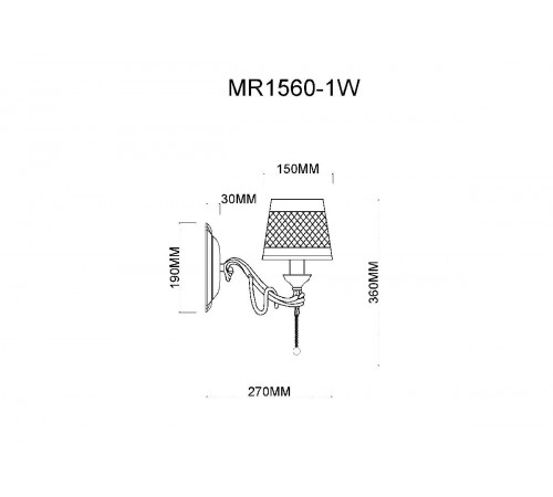 Бра MyFar Dana MR1560-1W Бра MyFar Dana MR1560-1W