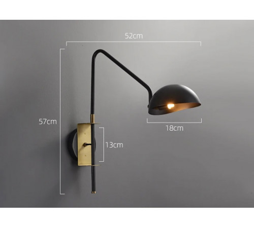 Бра DeLight Collection Wall lamp MT9049-1WB black/bronze