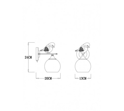 Бра ARTE Lamp A2150AP-1WG Бра ARTE Lamp A2150AP-1WG