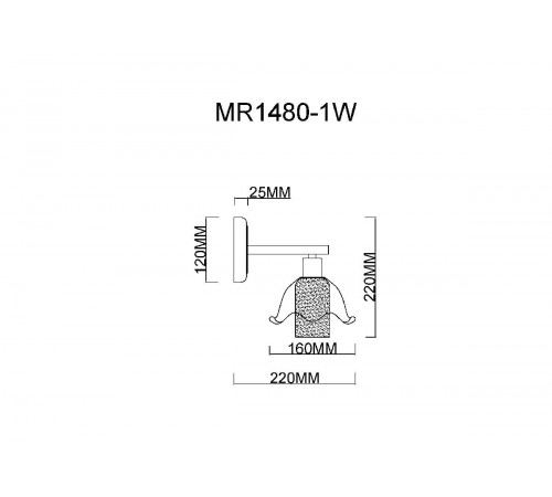Бра MyFar Lisa MR1480-1W Бра MyFar Lisa MR1480-1W