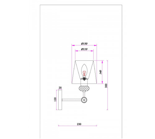 Бра Arte Lamp Brocca A4093AP-1AB Бра Arte Lamp Brocca A4093AP-1AB