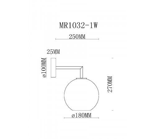Бра MyFar Stiven MR1032-1W Бра MyFar Stiven MR1032-1W